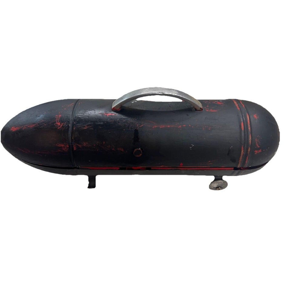 Vintage Blackhawk Torpedo Tool Box Garage Tools Hot Rod Red Rocket Style 1938